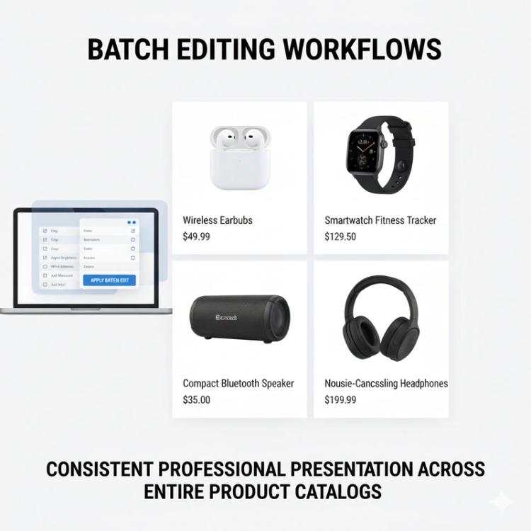 AI technology concept with neural network visualization showing automated image processing and edge detection algorithms