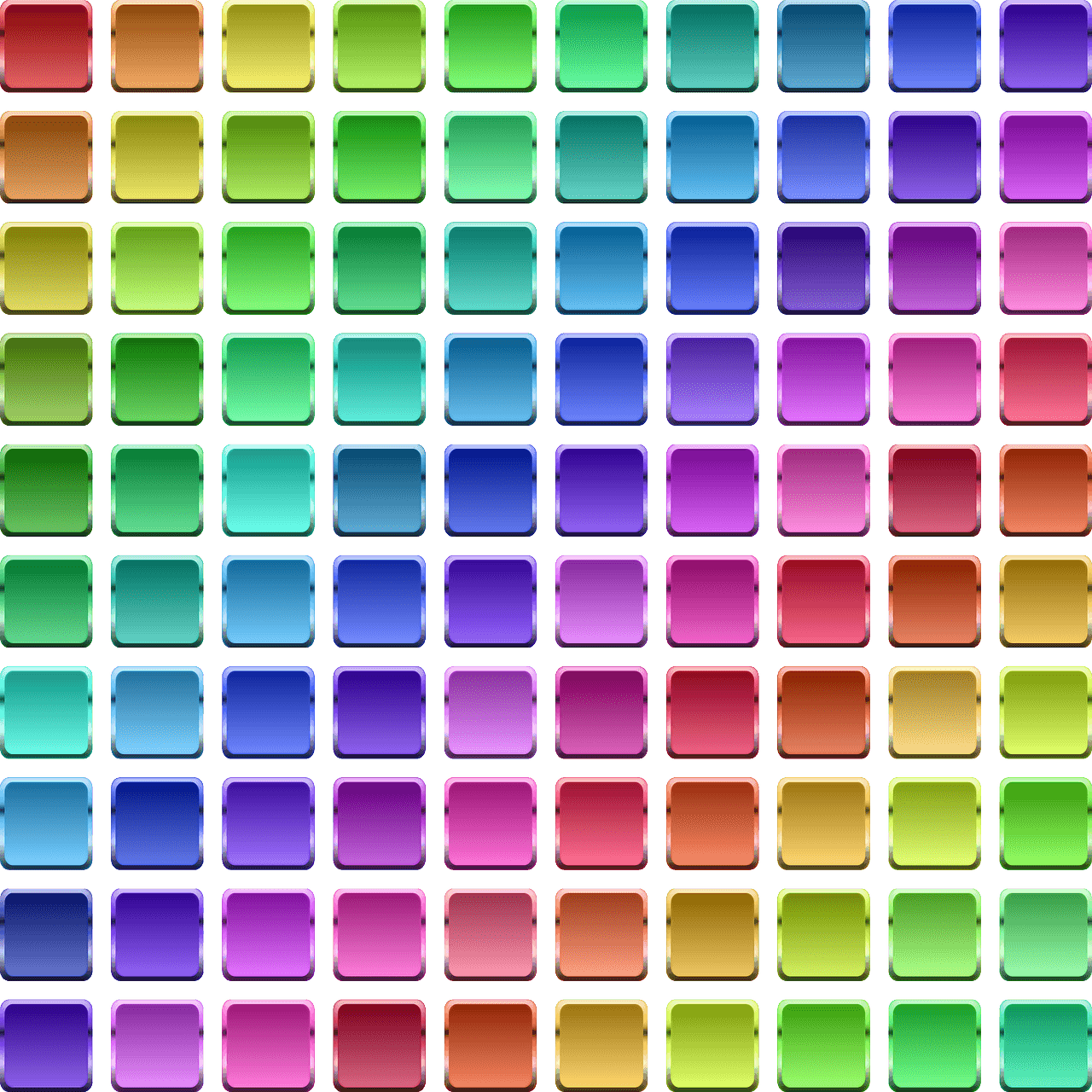 Bảng màu kỹ thuật số hiển thị mã màu HEX và RGB cho thiết kế và phát triển web