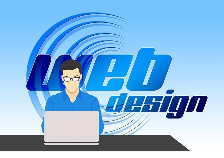 Person using assistive technology with computer displaying accessible web design interface and colorful accessibility icons