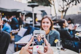 AI enhanced portrait photo showing before and after results