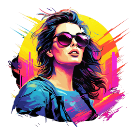 Vibrant pop art style Instagram content showing colorful portrait transformations and high engagement metrics on mobile phone
