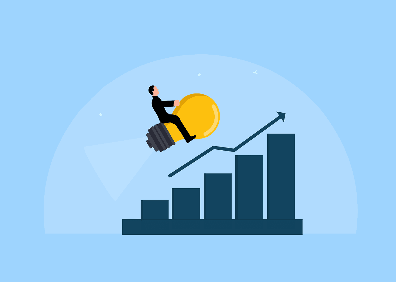 Creator planning YouTube content ideas with growth charts