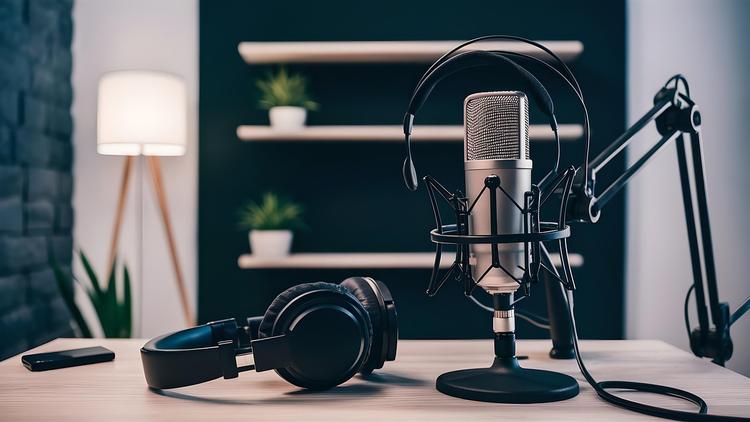 Professional content creator working with multiple AI voices and dialogue creation tools