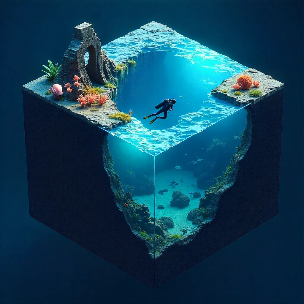 AI-generated artistic cube with vibrant colors showcasing image generation capabilities