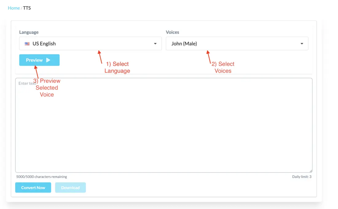 A Guide to select language and voices