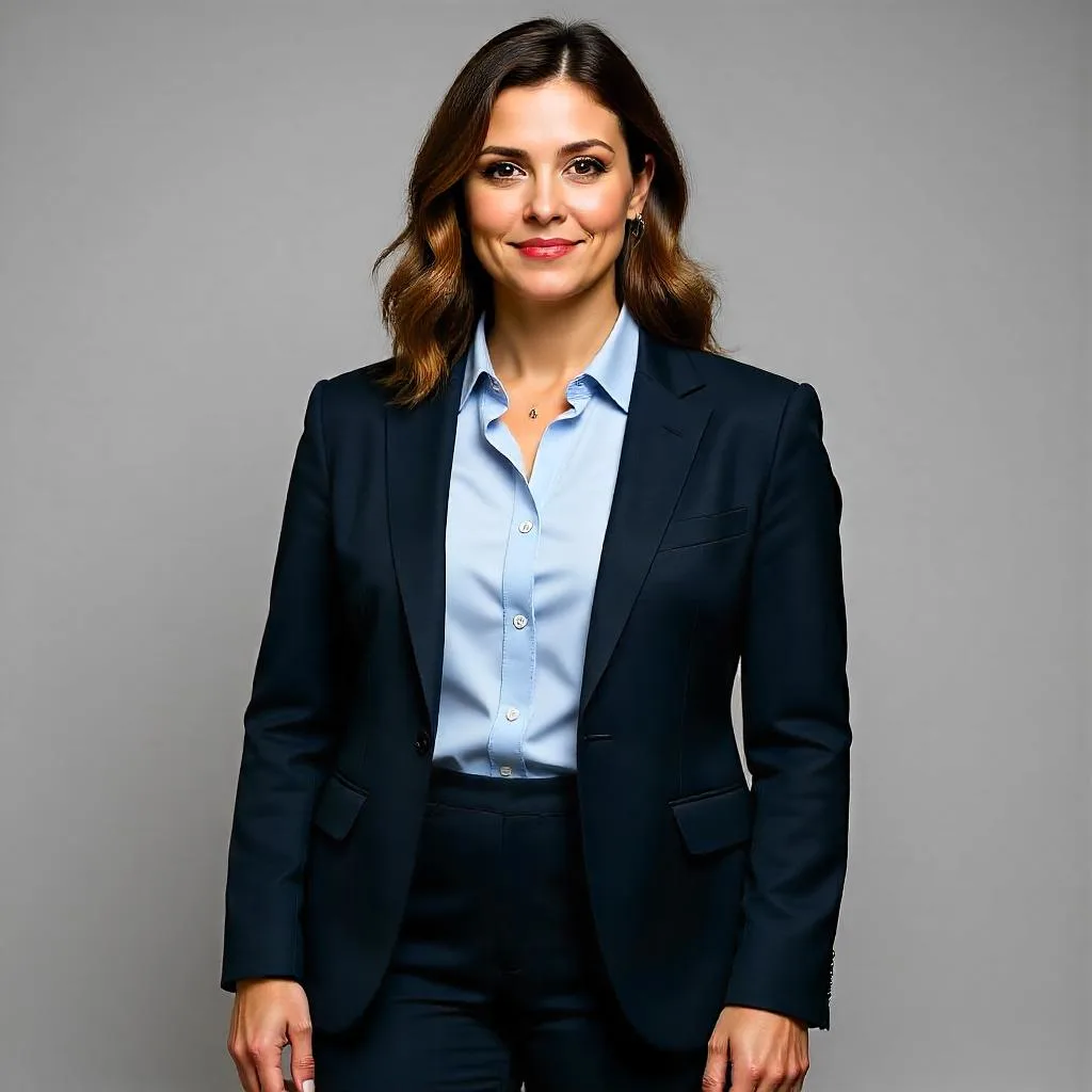 Professional businessman in business attire taking LinkedIn profile photo with proper lighting and neutral background setup