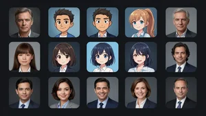 Diverse AI generated avatar portraits