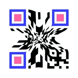 Custom branded WiFi QR code with company logo and brand colors displayed on business card