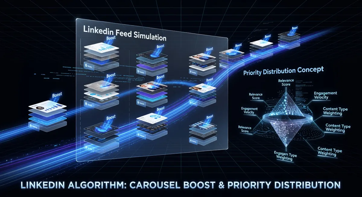 An engagement strategy timeline showing critical actions during the first 24 hours after posting a carousel