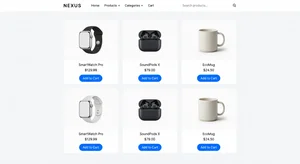 Ecommerce website showing clean product grid with professionally isolated images
