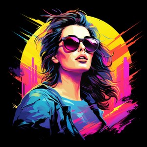 Vibrant pop art style Instagram content showing colorful portrait transformations and high engagement metrics on mobile phone