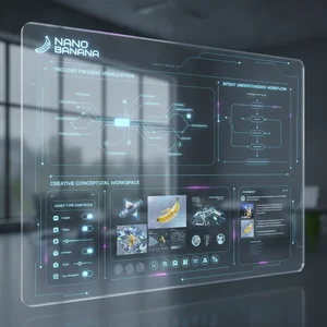How to Prompt Nano Banana 2: The Thinking Model Guide Modern AI interface showing Nano Banana branding with intent understanding workflow