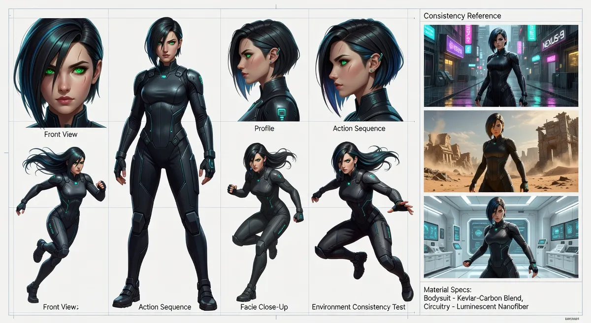 Common consistency mistakes showing character drift, feature changes, and examples of acceptable versus unacceptable variation levels