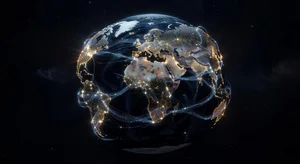 ChatGPT 800M Users Global network of AI users visualization