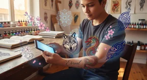 Virtual tattoo preview on arm