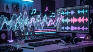 AI music generation concept art