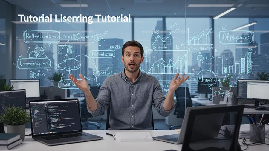 Tutorial creator explaining concepts with background changing to match topic from office to outdoor to creative studio