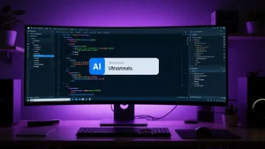 Claude Code Review 2026 Developer workspace with AI coding assistant