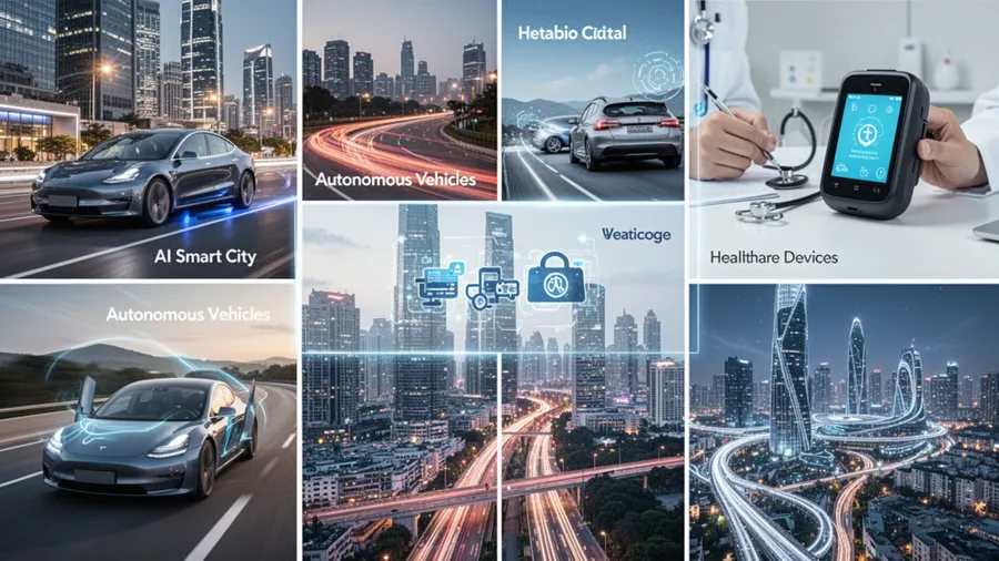 Real-world edge AI applications in smart city, autonomous vehicles, healthcare devices