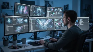 Diverse collection of AI generated images showcasing different artistic styles and compositions