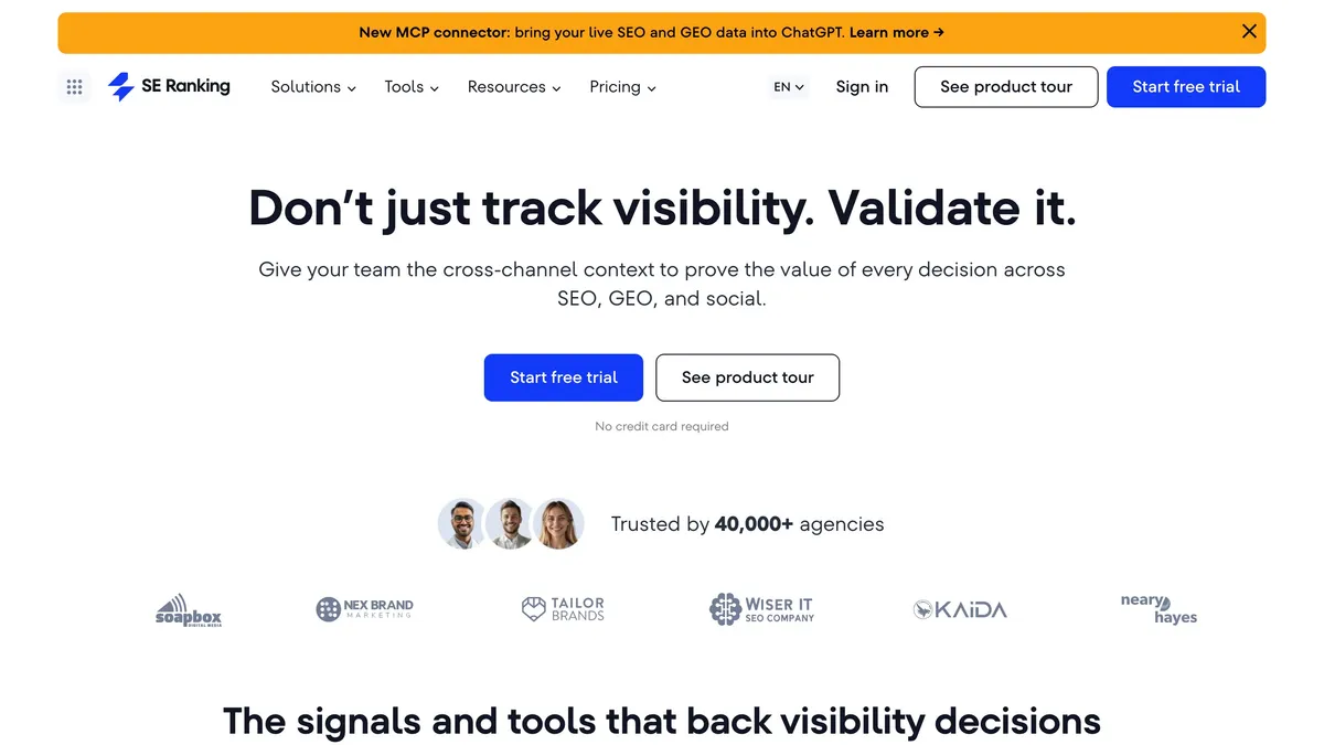 SE Ranking all-in-one SEO platform