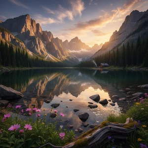 4K AI generated landscape with ultra detailed textures