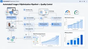 Automated image optimization pipeline with quality control and efficiency metrics