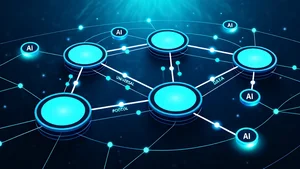 Interconnected nodes representing MCP protocol