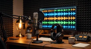 Podcast recording studio