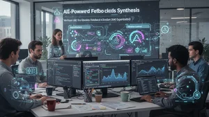 Team collaboration workspace with AI-powered feedback synthesis and version control