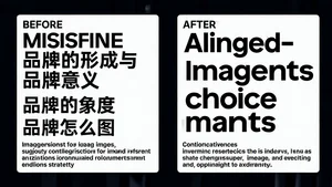 A before and after comparison showing misaligned vs strategically aligned AI image choices for different brand contexts and audiences