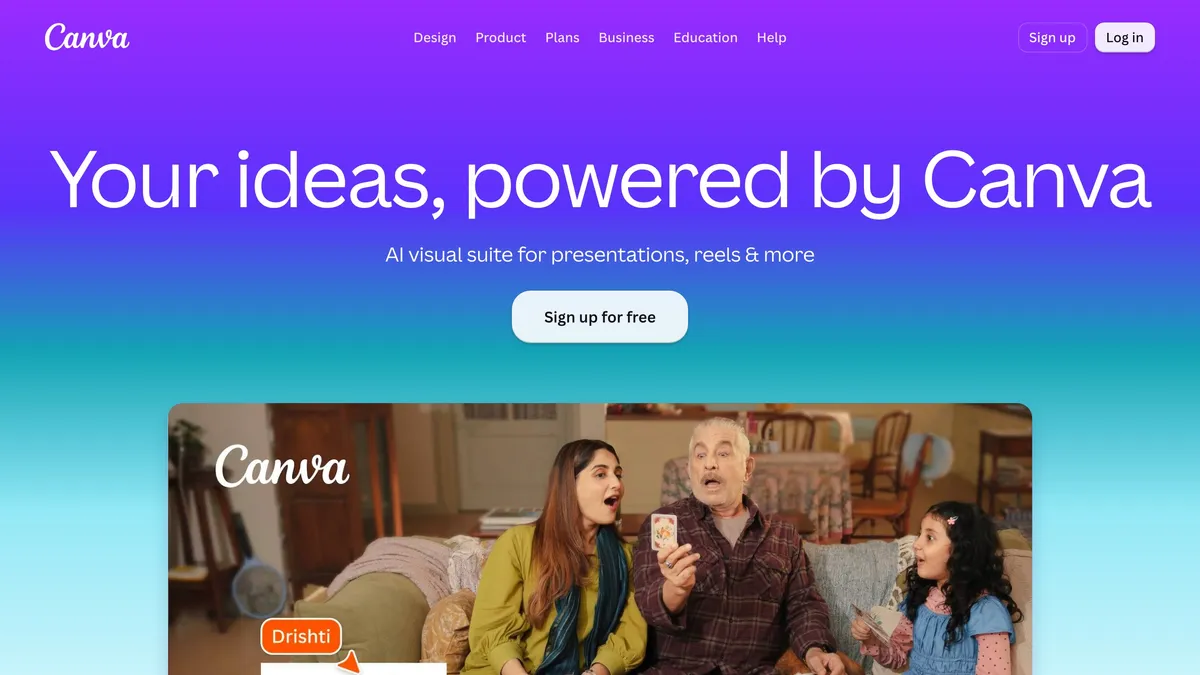 Canva AI generating marketing graphics and social designs