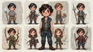 Different artistic styles applied to the same consistent character showing versatility while maintaining recognizability