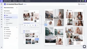 AI-assisted mood board creation process with automated image curation
