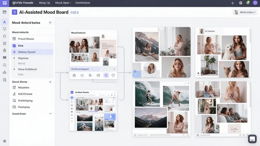 AI-assisted mood board creation process with automated image curation