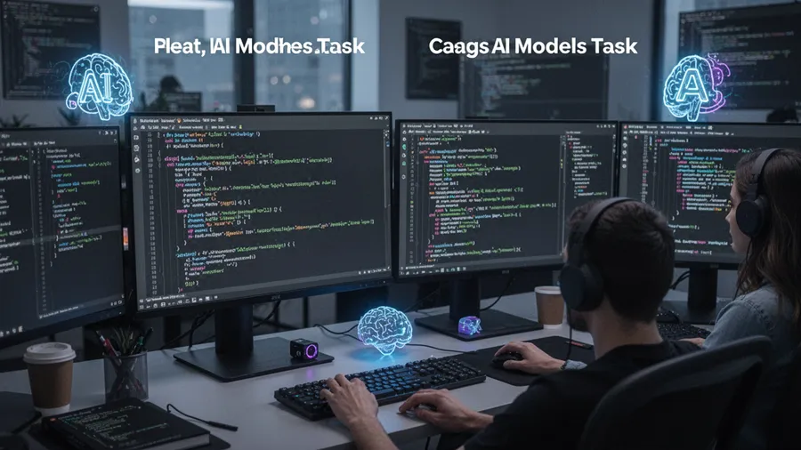 Developer workspace showing integrated use of both AI models for different coding tasks simultaneously