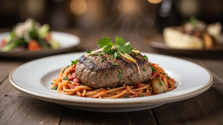 Food photography with beautifully blurred background highlighting the main dish with professional-looking shallow depth effect