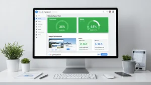 Website speed optimization dashboard