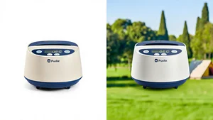 Split comparison showing identical product on white versus lifestyle background