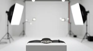 Product photography with soft blurred bokeh background and sharp product in foreground