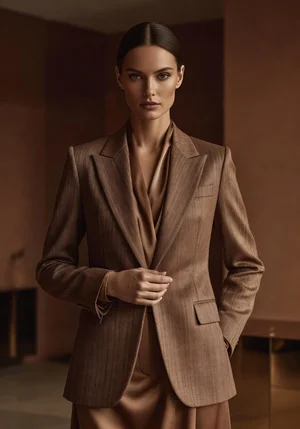 Portrait with warm earthy mocha color grading