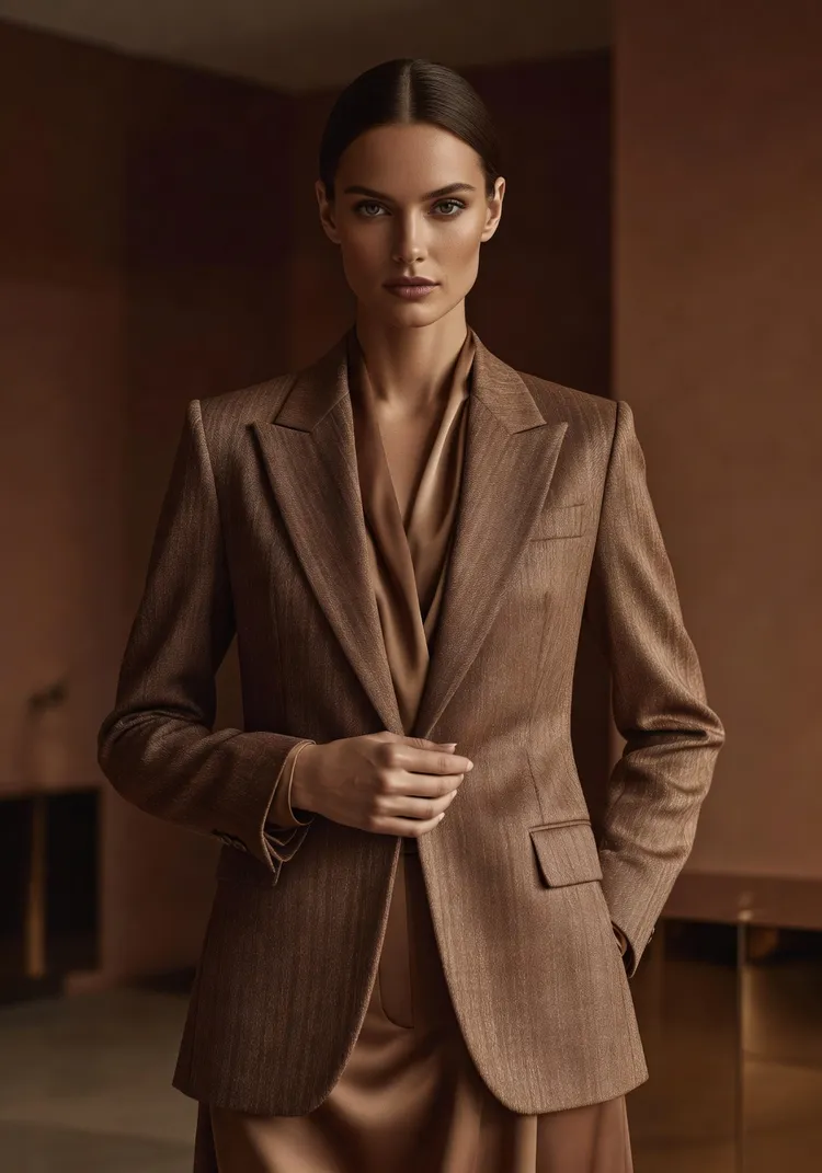 Portrait with warm earthy mocha color grading