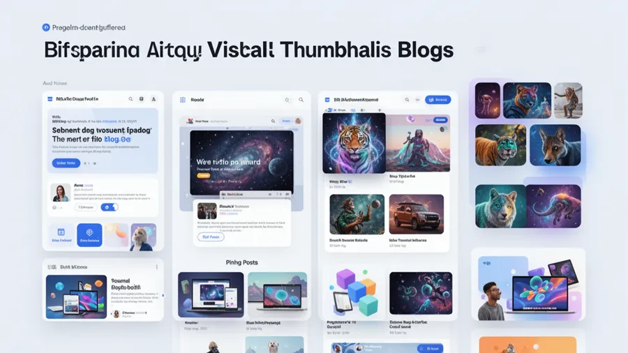 AI image generation for blog posts and thumbnails with visual content library