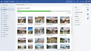 Progress bar showing batch processing of multiple images with watermarks being removed