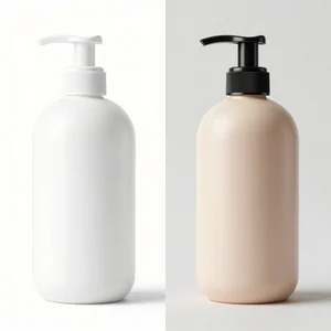 Comparison showing a generic Canva template product image next to a custom AI generated product image for the same item, with the custom version looking more polished and unique