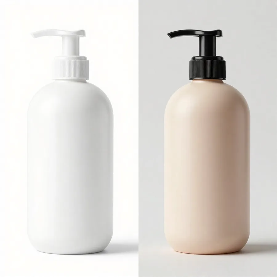 Comparison showing a generic Canva template product image next to a custom AI generated product image for the same item, with the custom version looking more polished and unique