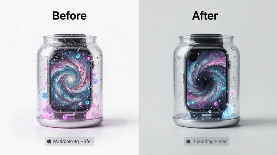 E-commerce product photos being AI-enhanced showing before and after quality improvement