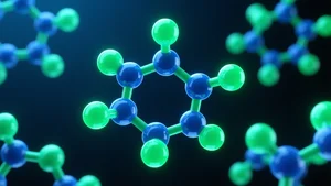 AI Drug Discovery Designing Medicines 2026 AI visualization of molecular protein structure being designed computationally