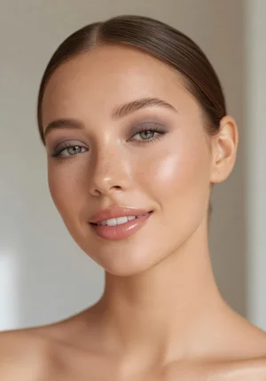 Natural minimal no-makeup makeup look