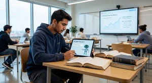 AI in Education Student using AI in classroom